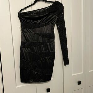 Black one shoulder dress size S